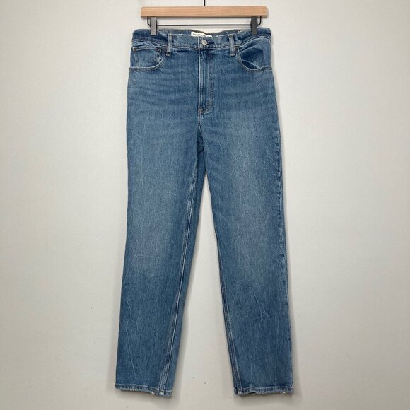 Abercrombie & Fitch Denim - Abercrombie & Fitch The 90s Straight Ultra High Rise Jeans 30 Short Blue Classic